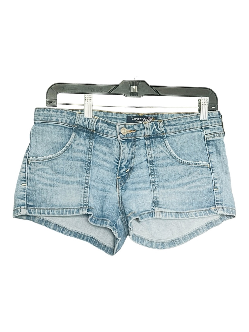Levi's Genuinely Crafted Y2K Low Rise Denim Shorts Classic Light Wash SZ 3